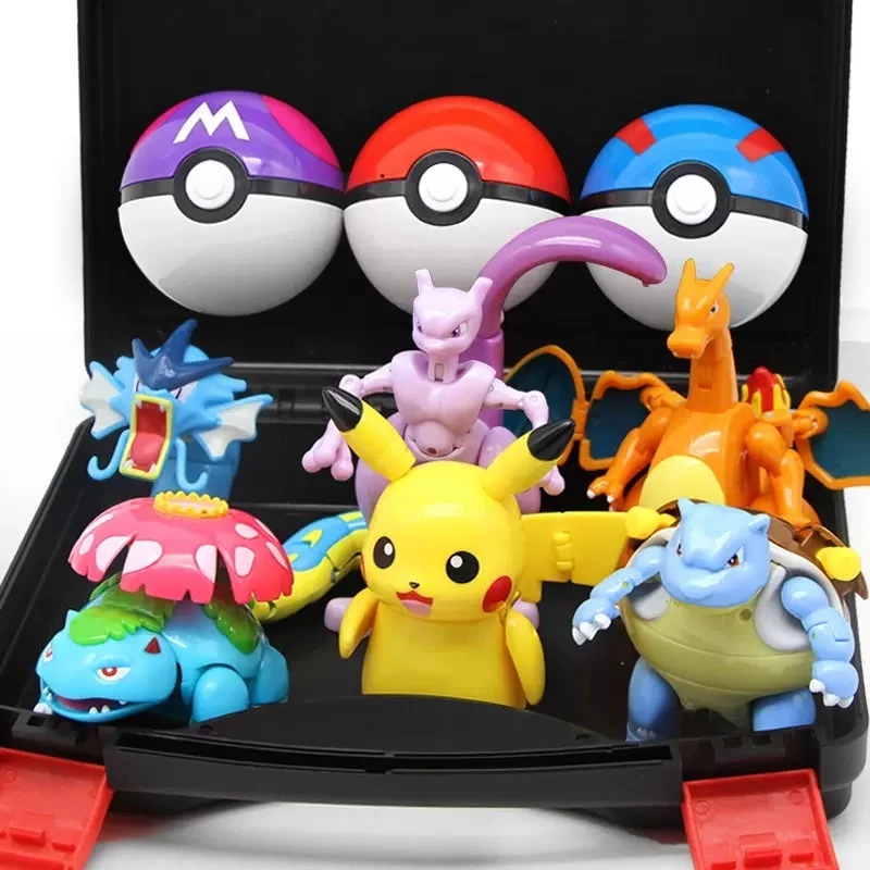 พร้อมสต็อก Pokemon Elf Ball โมเดล โปเกมอน Pikachu Action Figure อะนิเมะ Pokeball Charizard Gyarados Greninja Transformer ของเล่นสําหรับเด็ก thumbnail 3