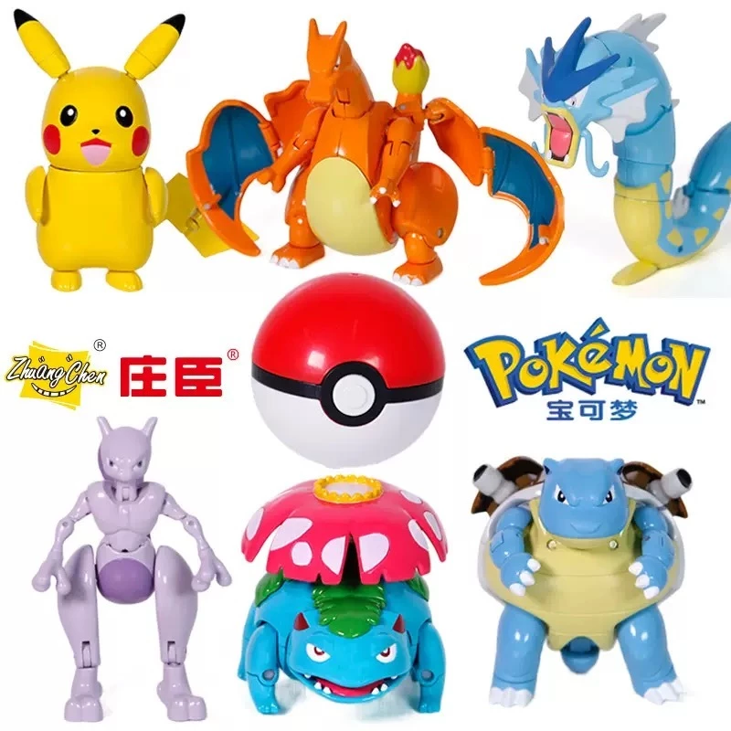 พร้อมสต็อก Pokemon Elf Ball โมเดล โปเกมอน Pikachu Action Figure อะนิเมะ Pokeball Charizard Gyarados Greninja Transformer ของเล่นสําหรับเด็ก thumbnail 5