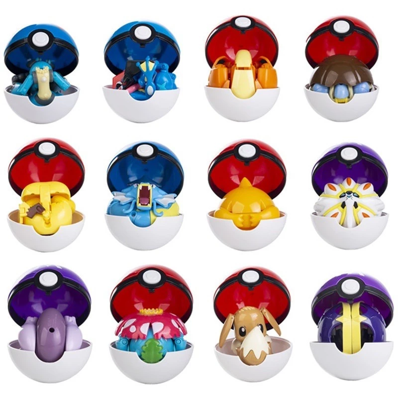 พร้อมสต็อก Pokemon Elf Ball โมเดล โปเกมอน Pikachu Action Figure อะนิเมะ Pokeball Charizard Gyarados Greninja Transformer ของเล่นสําหรับเด็ก thumbnail 7