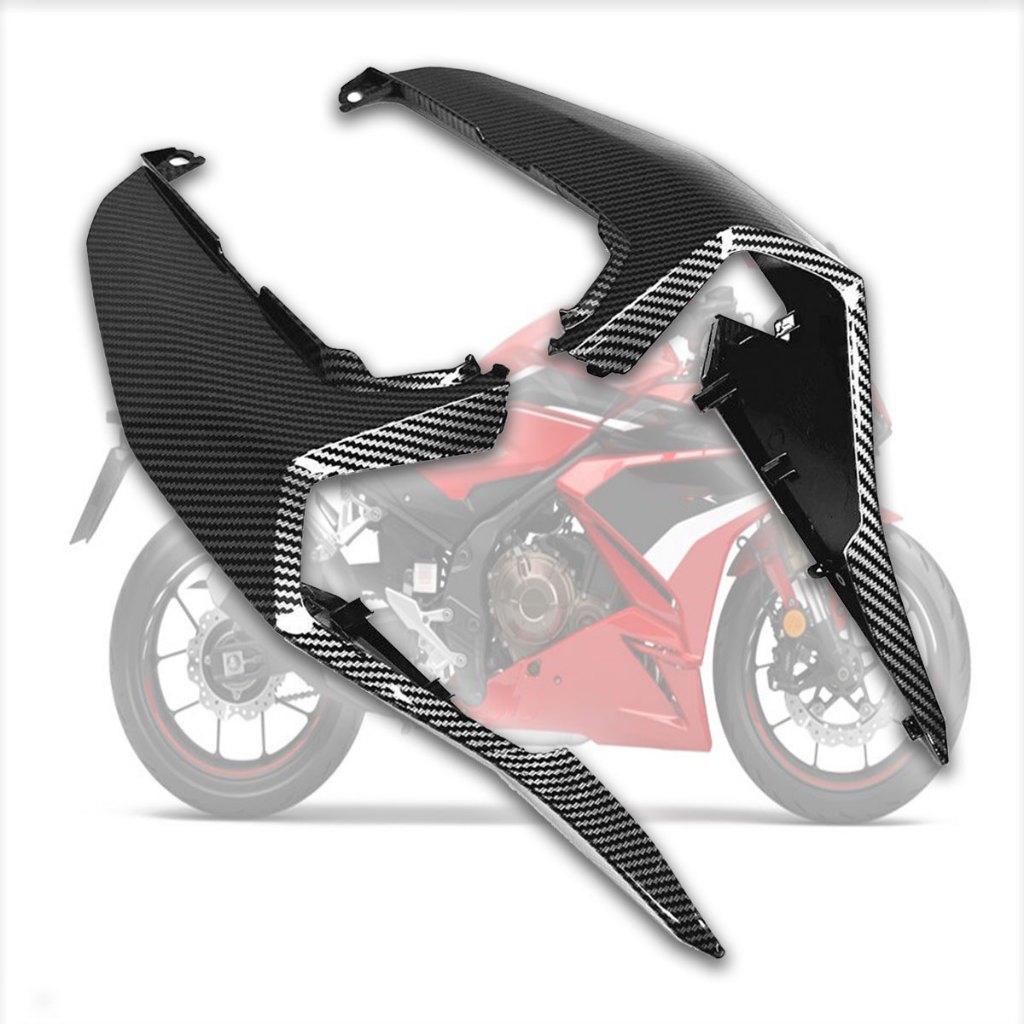 สําหรับ HONDA CBR500R CB500F 2019-2023 ด้านหลังด้านข้างฝาครอบ Fairing CBR อุปกรณ์เสริมรถจักรยานยนต์ Hydro Dipped คาร์บอนไฟเบอร์เสร็จสิ้น