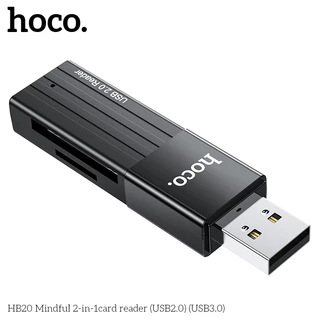 hoco. HB20 2-in-1 USB 2.0 3.0 การ์ดรีดเดอร์ โอนถ่ายข้อมูล คอมพิวเตอร์ Notebook