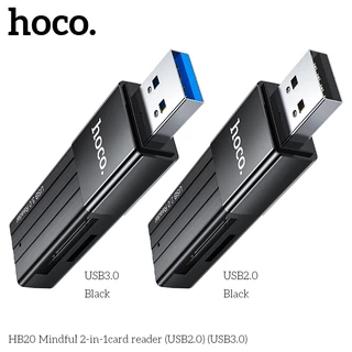hoco. HB20 2-in-1 USB 2.0 3.0 การ์ดรีดเดอร์ โอนถ่ายข้อมูล คอมพิวเตอร์ Notebook