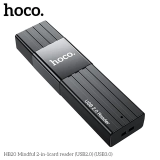 hoco. HB20 2-in-1 USB 2.0 3.0 การ์ดรีดเดอร์ โอนถ่ายข้อมูล คอมพิวเตอร์ Notebook