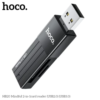 hoco. HB20 2-in-1 USB 2.0 3.0 การ์ดรีดเดอร์ โอนถ่ายข้อมูล คอมพิวเตอร์ Notebook
