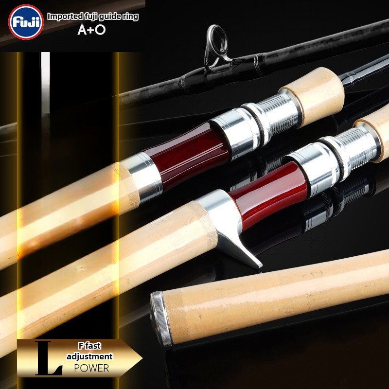 FUJI "O+A" Fishing Rod 1.98M/2.13M 2-10lb/3-8g L Fast Power Action ด้ามไม้อ่อน 30T + 40T คาร์บอนสูง