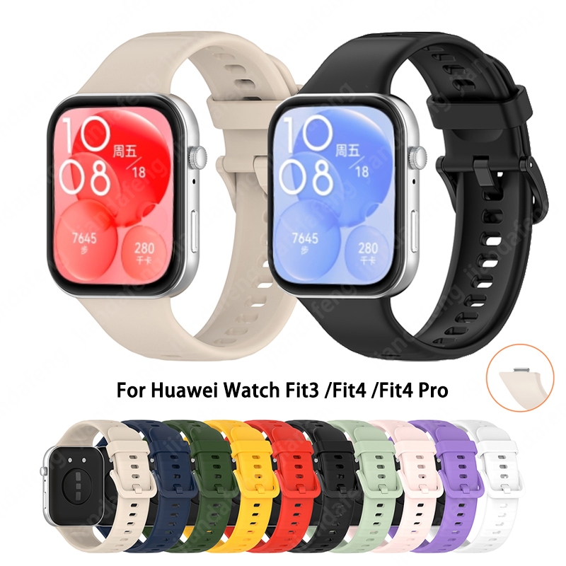 สายรัดข้อมือเปลี่ยนซิลิโคนสําหรับกีฬาสําหรับนาฬิกา Huawei Fit 3 Fit 4 4pro