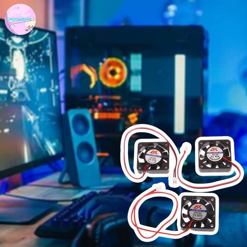 MyriadU 1PC 4010 5V 12V 24V 4CM CPU กราฟิกคอมพิวเตอร์โน้ตบุ๊คแล็ปท็อปพัดลมปิดเสียง