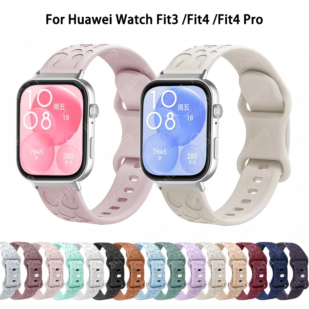 สายซิลิโคนอ่อน กันน้ำ สำหรับนาฬิกา Huawei Watch Fit 5 4 pro 3 2