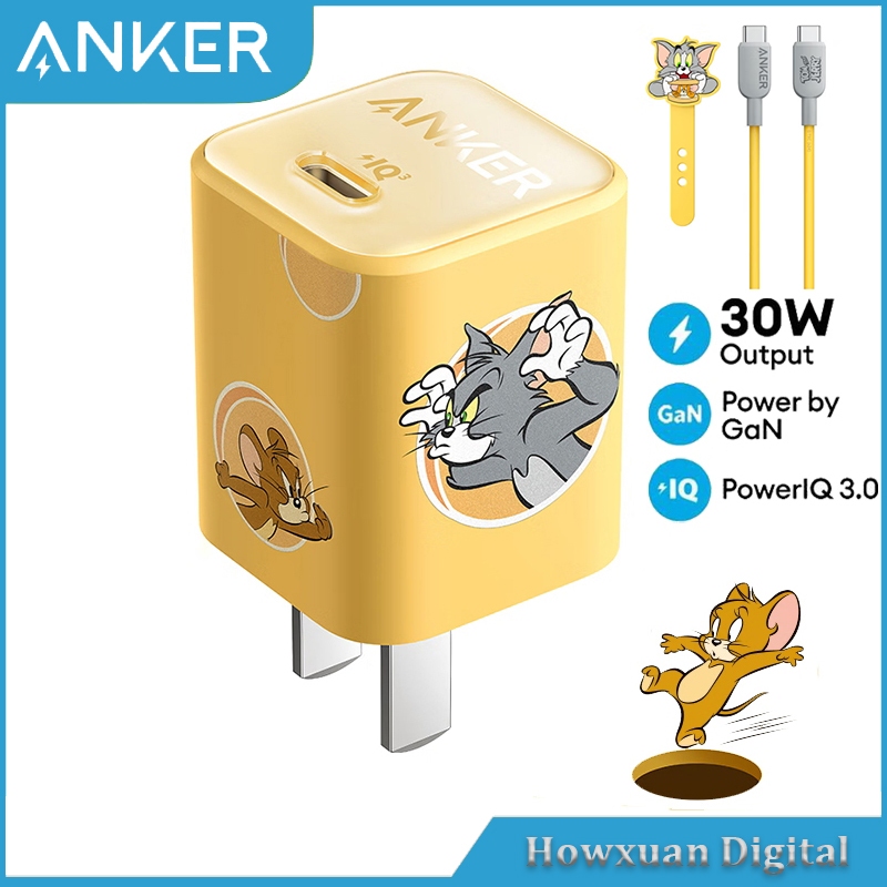 Anker 511 Charger Tom & Jerry Nano III 30W USB C GaN Charger PIQ 3.0 PPS Fast Charger