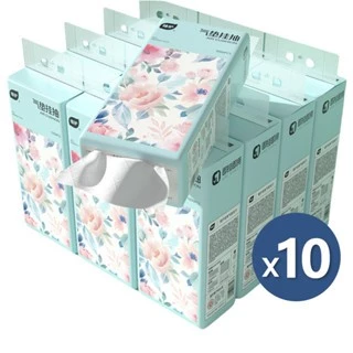 [10 แพ็ค ] ลิ้นชักแขวนกระดาษทิชชู่ Botare หยิบง่าย 4 ชั้น (1000 แผ่น, 175*118 มม.)