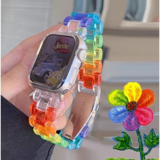 Clear Rainbow Strap Case For Huawei Watch Fit 5 สาย Plastic สาย Huawei Watch fit 5 pro Strap เคส Huawei Watch fit 4 Case Plastic Huawei fit 4 / Huawei fit 5 สาย Plastic สาย Huawei Watch Fit 4 pro Strap Clear Huawei Watch fit 3 สาย Soft Huawei Fit 3 เคส