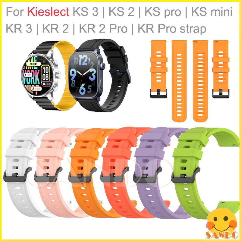 สาย Kieslect KS3 KS2 KS pro mini สมาร์ทวอท์ชสายซิลิโคนอ่อนนุ่ม Kieslect KR3 KR2 KR Pro Kieslect AI E
