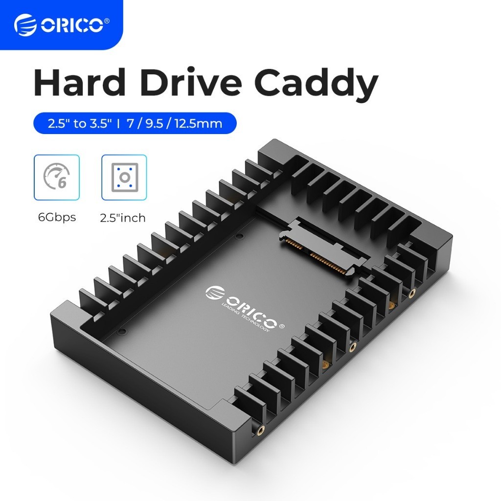 ORICO แคดดี้ฮาร์ดไดรฟ์ 2.5 นิ้วถึง 3.5 นิ้ว SATA 3.0 ถึง USB 3.0 อะแดปเตอร์ 6Gbps (1125SS-V1)
