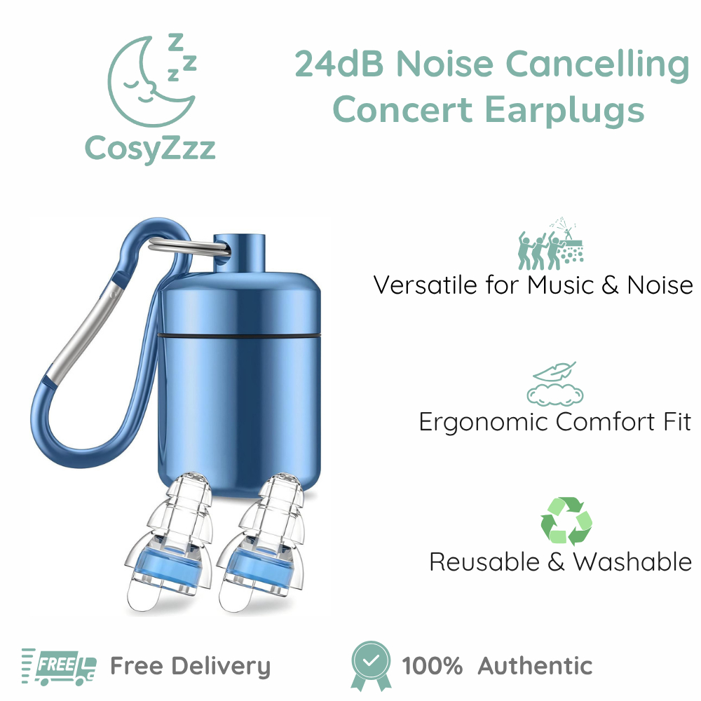 ที่อุดหูเพลงมือโปร - ป้องกันเสียงรบกวน 24dB เสียงคมชัดสูง ใช้ซ้ำได้ สำหรับนักดนตรี ดีเจ คอนเสิร์ต เทศกาล ไนท์คลับ และผู้ตีกลอง