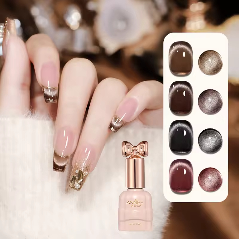 ANNIES น้ำยาทาเล็บตาแมว เบส ท๊อป สีเจล10ml สีเจล ยกเซต เซตสีเจล สีแฟลชสีเจล