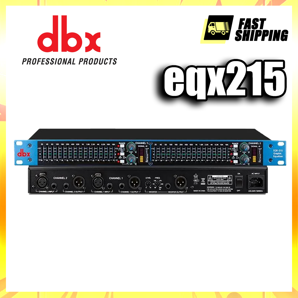 DBX EQX215 EQUALIZER Professional Balancer มีสองช่อง พร้อมแผ่นกรองสูงช่วยขจัดเสียงรบกวนต่ําได้อย่างม