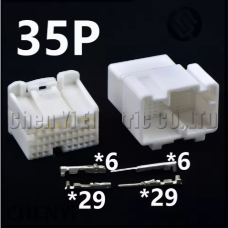 35 Pin ขั้วต่อรถยนต์ ECU โมดูลควบคุมเครื่องยนต์ ปลั๊กสายรัดสายไฟ 1123340-1 90980-12146 1674928-1 สําหรับ Toyota LEXUS