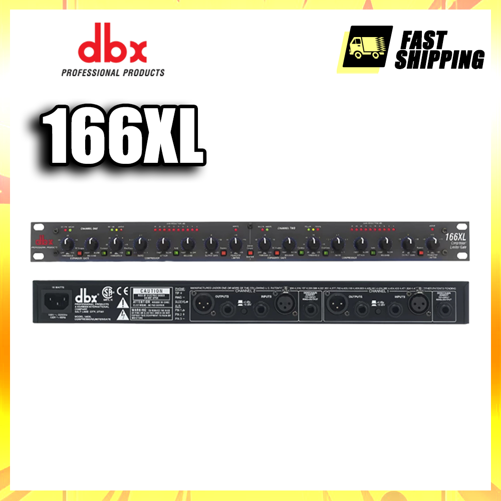 DBX 166XL คอมเพรสเซอร์เสียงระดับมืออาชีพ/โปรเซสเซอร์ Limiter/Gate Dynamic