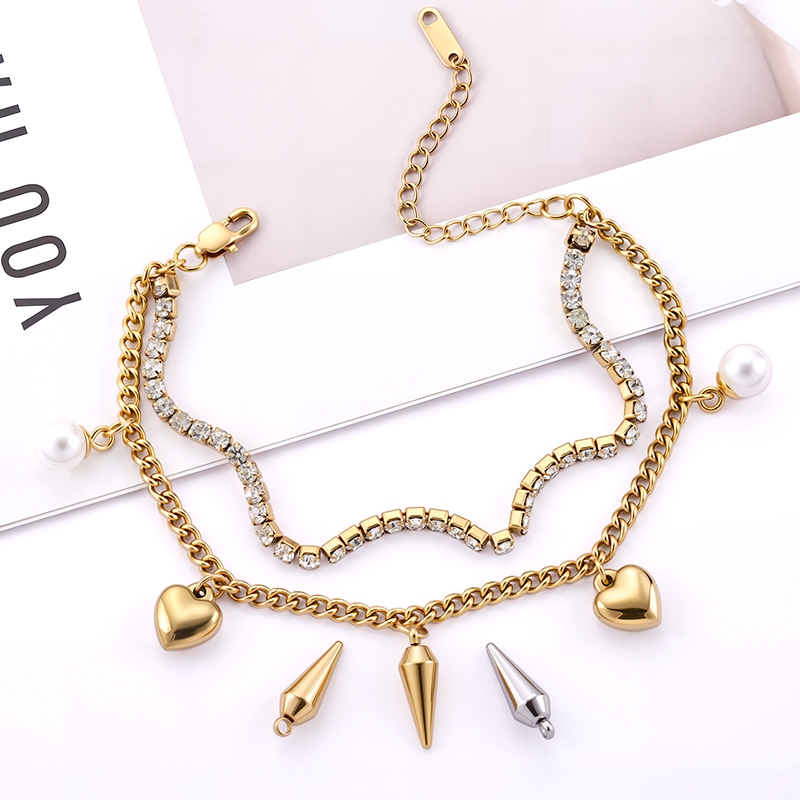จี้สแตนเลส 18K Gold Plated Cone กันน้ำ DIY อุปกรณ์เสริม