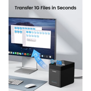 ORICO 5-Bay 3.5 นิ้ว USB Hard Drive Enclosure แม่เหล็กเครื่องมือฟรี SATA เป็น USB 3.0/Type-C HDD Case (DS500)