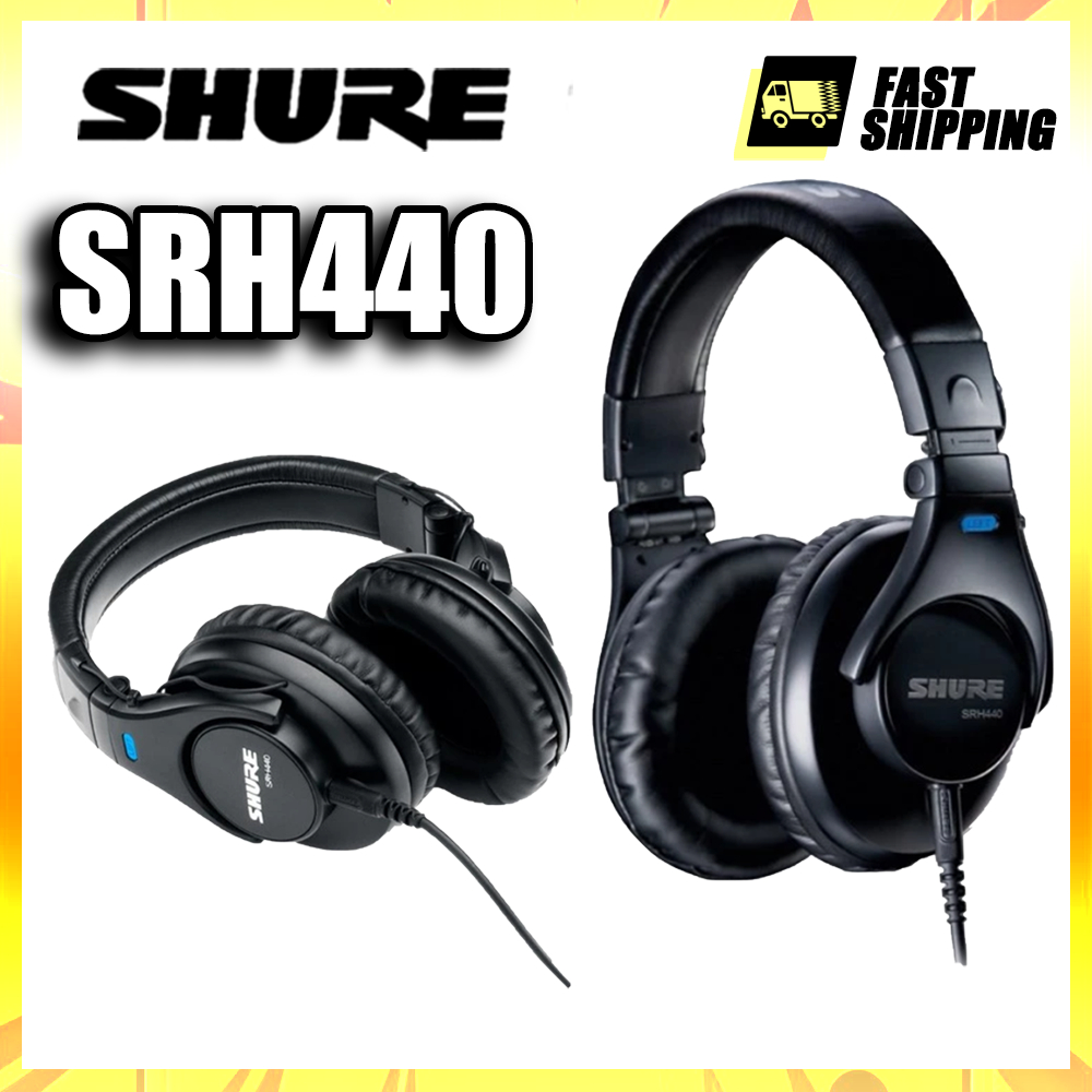 Shure SRH440A หูฟังสตูดิโอมืออาชีพ หูฟังแบบปิดด้านหลัง