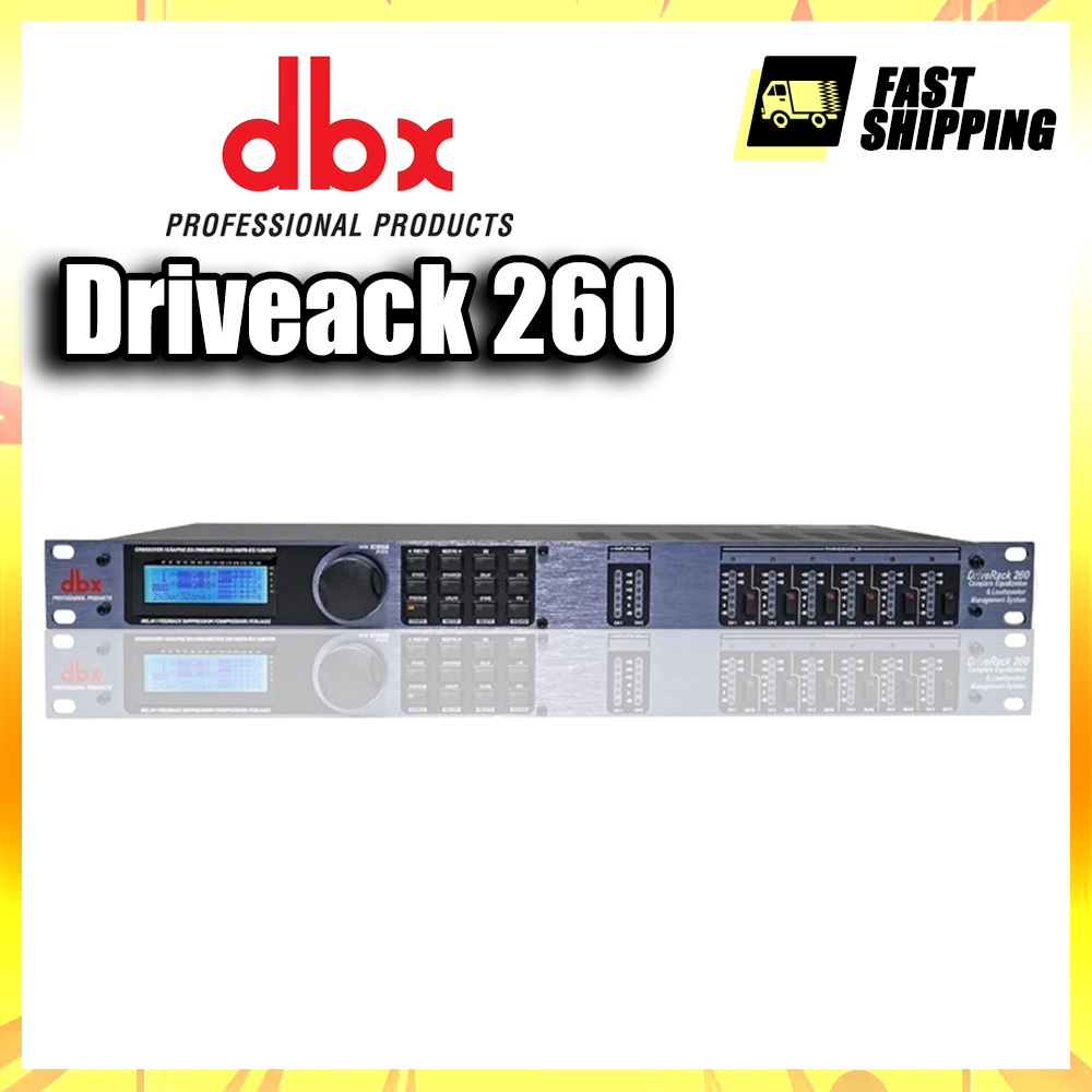 Dbx DriveRack 260 ระบบจัดการลําโพง I/O (ครอสโอเวอร์, อีควอไลเซอร์กราฟิก, อีควอไลเซอร์พาราเมตริก, อีค