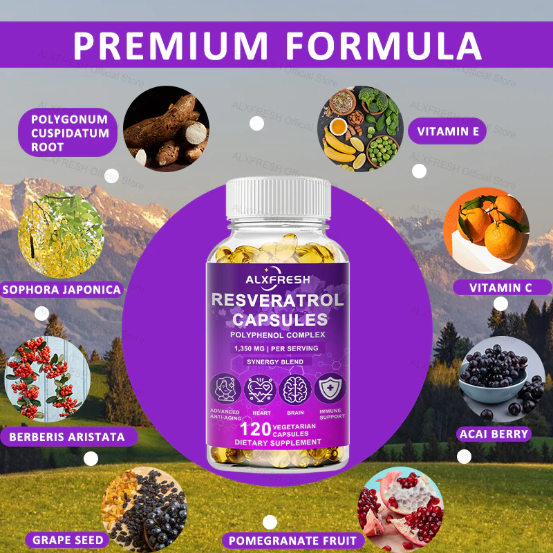 Resveratrol Complex Capsules สารต้านอนุมูลอิสระดูแลสุขภาพผิว thumbnail 5