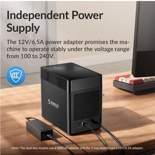 ORICO 5-Bay 3.5 นิ้ว USB Hard Drive Enclosure แม่เหล็กเครื่องมือฟรี SATA เป็น USB 3.0/Type-C HDD Case (DS500)