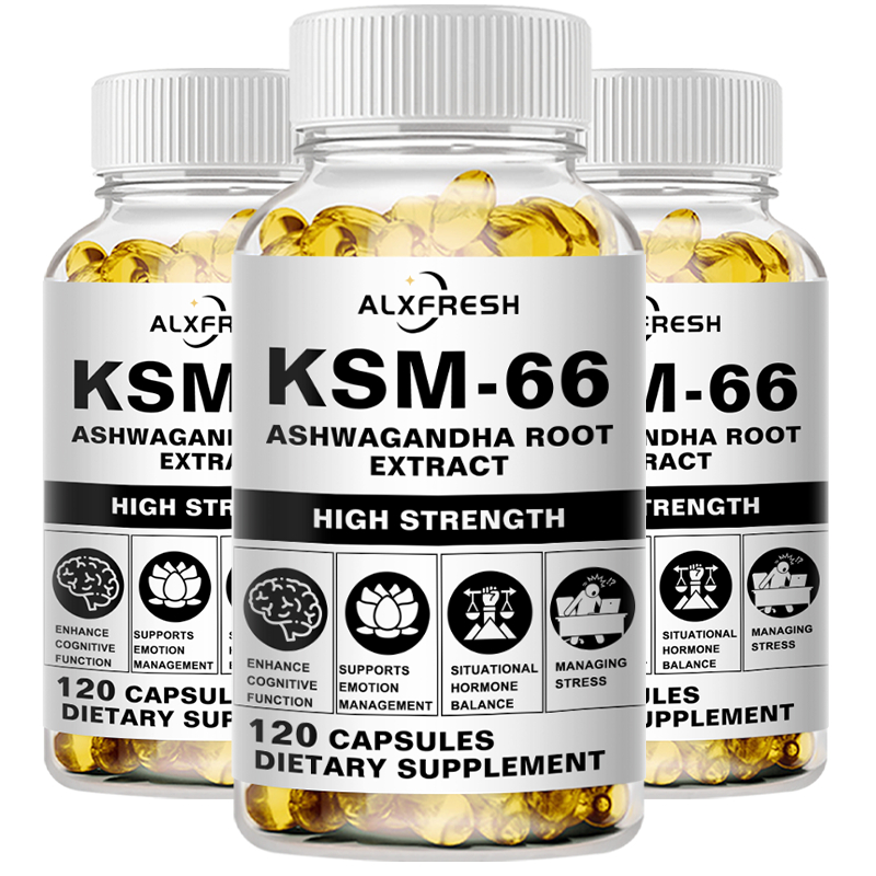 KSM-66 สารสกัดราก Ashwagandha 600 มก. แคปซูล Stress and Mood & Athletic Support
