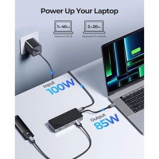 ORICO Docking Station USB Hub พร้อม M.2 SSD Enclosure 4K 60Hz HDMI PD100W ชาร์จ RJ45 SD/TF (OM28P)