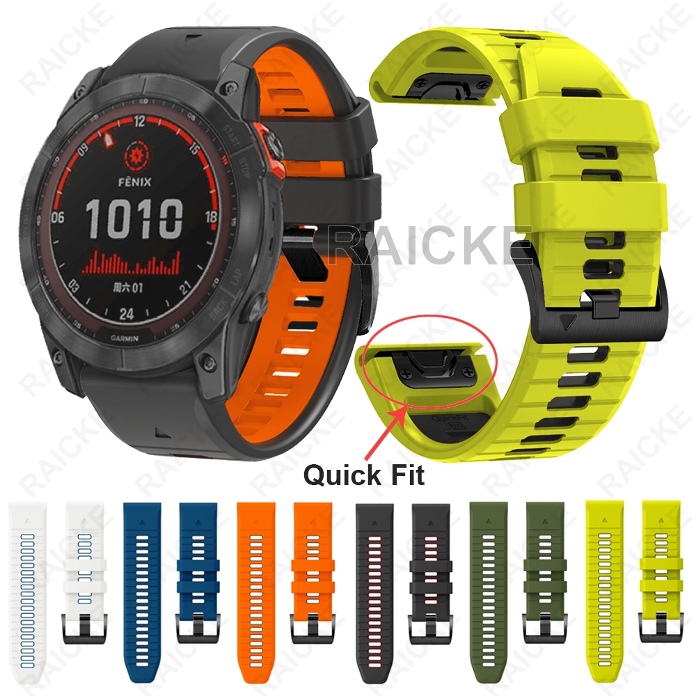 สายรัดซิลิโคนอ่อนนุ่มระบายอากาศได้สําหรับ Garmin Fenix 8 51 มม.47 มม./ 7X pro / 6 / 5X Plus / Fenix3 hr / Forerunner 970 935 945 955 965
