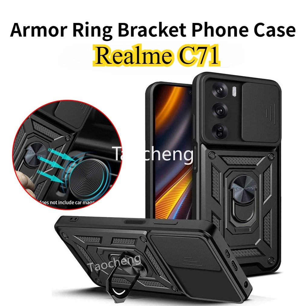 เคสโทรศัพท์สําหรับRealme C71 C 71 C75X C75 C61 C63 C65 C67 RealmeC71 4G 2025 เกราะแหวนยึดปลอกกันกระแ