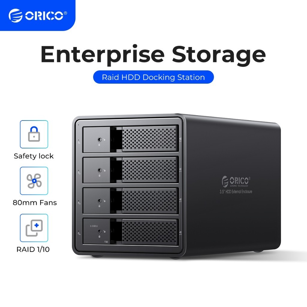 ORICO 95 Series 4-Bay HDD Docking Station พร้อม RAID USB 3.0 กล่องใส่อลูมิเนียมพ
