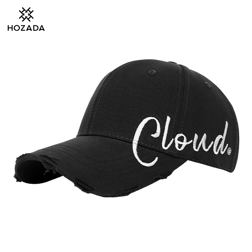 HOZADA หมวกเบสบอลผู้หญิงหมวกเบสบอล unisex หมวกฤดูร้อนกลางแจ้งหมวกอาบแดดออกแบบปักลายเบสบอลระบายอากาศได้