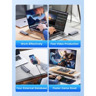 ORICO M.2 NVMe SSD Enclosure USB4 อลูมิเนียมพัดลมในตัวสําหรับ NVMe/PCIe SSDs (ACOM2-U4 )