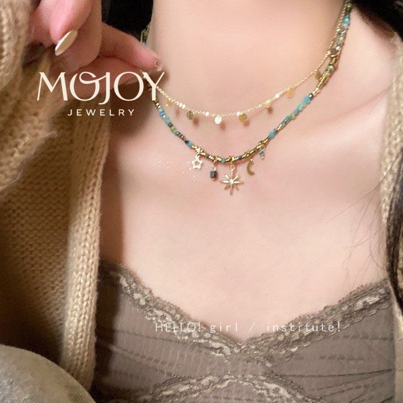 สร้อยคอดอกทานตะวัน MOJOY แบบวินเทจ Boho เหมาะสำหรับผู้หญิง เป็นของขวัญและเครื่องประดับวันหยุด