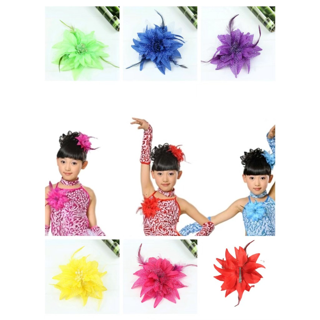 กิ๊บติดผม รูปขนนก ดอกไม้ สําหรับผู้หญิง