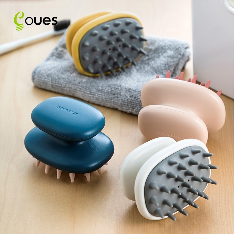 ซิลิคอนหัวนวดหวีทําความสะอาดผมหนังศีรษะ Exfoliator ส่งเสริมการเจริญเติบโตของเส้นผมหนังศีรษะนวด Exfoliator ส่งเสริมการเจริญเติบโตของเส้นผม