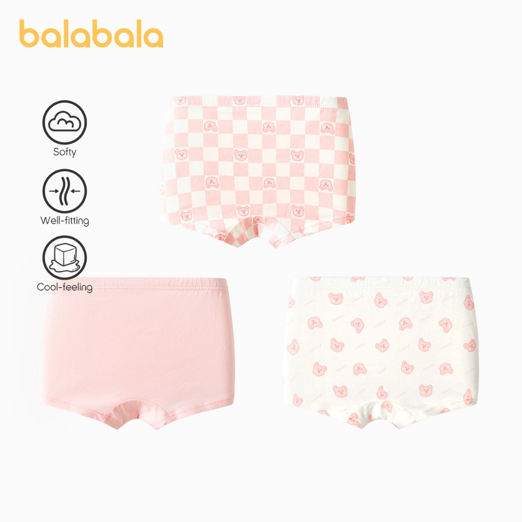 Balabala Girls กางเกงชั้นในผ้าฝ้าย เป็นมิตรกับผิว