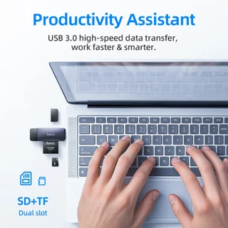 hoco. HB45 การ์ดรีดเดอร์ Type-C / USB 3.0 ความจุสูงสุด 2TB อ่าน SD / TF Card Reader