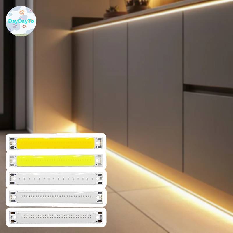 DayDayTo ขายร้อน 3V 3.7V 60 มม.8 มม.LED COB Strip 3W Warm Cold White Blue Red COBแหล่งกําเนิดแสง LED