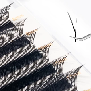 NATUHANA Fox YY Eyelash Extensions Premade Volume Fox Flying Lashes Matte Black Natural Soft Makeup