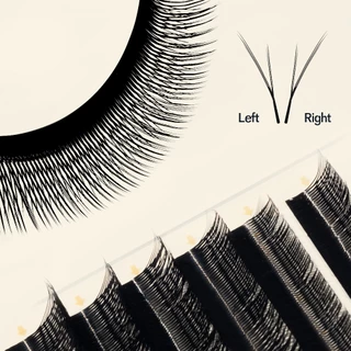 NATUHANA Fox YY Eyelash Extensions Premade Volume Fox Flying Lashes Matte Black Natural Soft Makeup