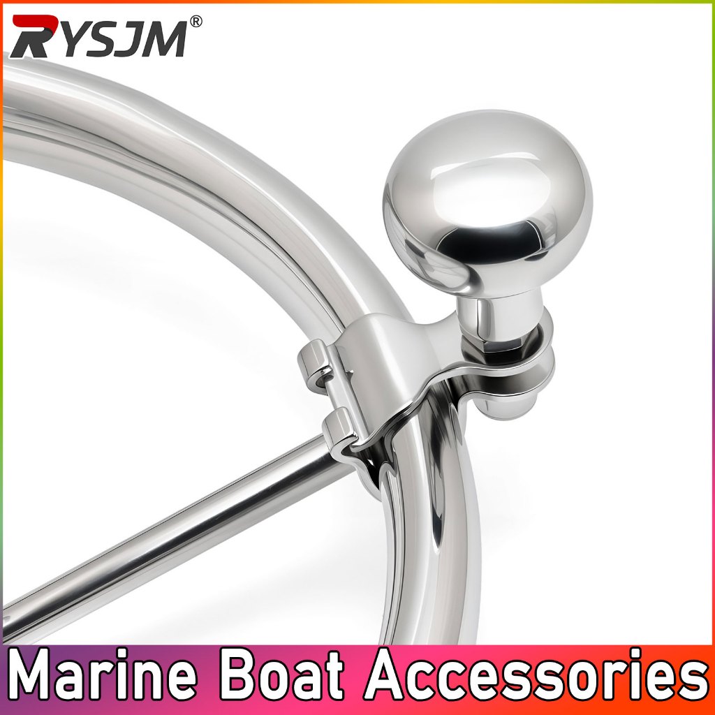 สแตนเลสสตีลพวงมาลัยลูกบิดอุปกรณ์เสริมทางทะเลใช้งานง่าย Stainless Steel Steering Wheel Knob For Ships
