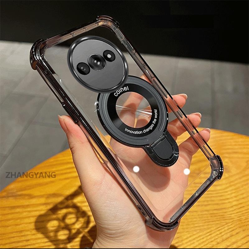 กรณีสําหรับRedmi A3 Ultraบางออกแบบใหม่ผู้ถือโทรศัพท์Electroplatedกันกระแทกเคสโทรศัพท์ความงามแม่เหล็กดูดฟังก์ชั่นTPUซิลิโคนนุ่มกรณี