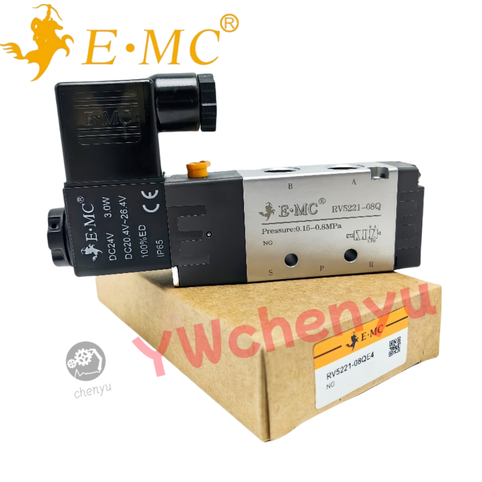 โซลินอยด์ V5221-08 V3221-08 EMC RV5221-08Q วาล์วถอยหลังแบบนิวเมติก E.MC ttc