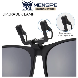 MENSPE คลิปบนแว่นตากันแดดโพลาไรซ์ TR90 กรอบ Unisex ขนาดใหญ่น้ำหนักเบา Anti-Glare สำหรับการใช้งานกลางแจ้งและขับรถ_flip up_