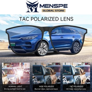 MENSPE คลิปบนแว่นตากันแดดโพลาไรซ์ TR90 กรอบ Unisex ขนาดใหญ่น้ำหนักเบา Anti-Glare สำหรับการใช้งานกลางแจ้งและขับรถ_flip up_