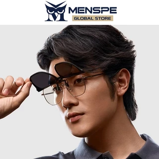 MENSPE คลิปบนแว่นตากันแดดโพลาไรซ์ TR90 กรอบ Unisex ขนาดใหญ่น้ำหนักเบา Anti-Glare สำหรับการใช้งานกลางแจ้งและขับรถ_flip up_