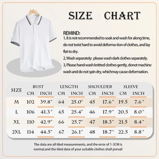 เสื้อโปโลผู้ชายลายทางแขนสั้น - ทรงหลวมแบบลําลองเหมาะสําหรับการตัดสินธุรกิจ